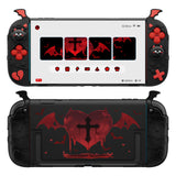 PlayVital Protective Case for Nintendo Switch 2, Kawaii Gothic Imp Series Silicone Grips + Dockable Hard Case Shell for Switch 2 with Thumb Grips & Sticker, Shockproof Protection Cover - Black - GELNTP001