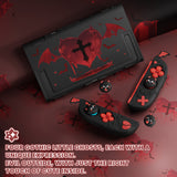 PlayVital Protective Case for Nintendo Switch 2, Kawaii Gothic Imp Series Silicone Grips + Dockable Hard Case Shell for Switch 2 with Thumb Grips & Sticker, Shockproof Protection Cover - Black - GELNTP001