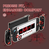 PlayVital Protective Case for Nintendo Switch 2, Kawaii Gothic Imp Series Silicone Grips + Dockable Hard Case Shell for Switch 2 with Thumb Grips & Sticker, Shockproof Protection Cover - Black - GELNTP001