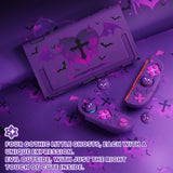 PlayVital Protective Case for Nintendo Switch 2, Kawaii Gothic Imp Series Silicone Grips + Dockable Hard Case Shell for Switch 2 with Thumb Grips & Sticker, Shockproof Protection Cover - Purple - GELNTP002