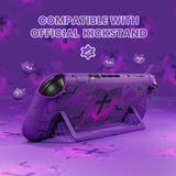 PlayVital Protective Case for Nintendo Switch 2, Kawaii Gothic Imp Series Silicone Grips + Dockable Hard Case Shell for Switch 2 with Thumb Grips & Sticker, Shockproof Protection Cover - Purple - GELNTP002