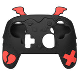 PlayVital Gothic Imp Series Silicone Cover for Nintendo Switch 2 Pro Controller, Cute Protective Skin Case for Switch 2 Pro Controller with Back Button Caps & Thumb Grip & Sticker - Black - GTVPTP001