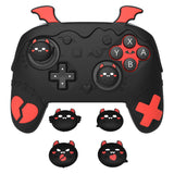 PlayVital Gothic Imp Series Silicone Cover for Nintendo Switch 2 Pro Controller, Cute Protective Skin Case for Switch 2 Pro Controller with Back Button Caps & Thumb Grip & Sticker - Black - GTVPTP001