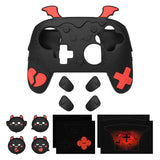 PlayVital Gothic Imp Series Silicone Cover for Nintendo Switch 2 Pro Controller, Cute Protective Skin Case for Switch 2 Pro Controller with Back Button Caps & Thumb Grip & Sticker - Black - GTVPTP001