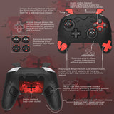 PlayVital Gothic Imp Series Silicone Cover for Nintendo Switch 2 Pro Controller, Cute Protective Skin Case for Switch 2 Pro Controller with Back Button Caps & Thumb Grip & Sticker - Black - GTVPTP001
