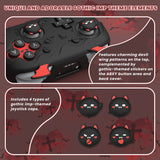 PlayVital Gothic Imp Series Silicone Cover for Nintendo Switch 2 Pro Controller, Cute Protective Skin Case for Switch 2 Pro Controller with Back Button Caps & Thumb Grip & Sticker - Black - GTVPTP001