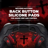 PlayVital Gothic Imp Series Silicone Cover for Nintendo Switch 2 Pro Controller, Cute Protective Skin Case for Switch 2 Pro Controller with Back Button Caps & Thumb Grip & Sticker - Black - GTVPTP001
