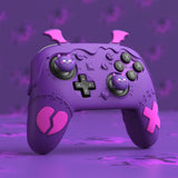 PlayVital Gothic Imp Series Silicone Cover for Nintendo Switch 2 Pro Controller, Cute Protective Skin Case for Switch 2 Pro Controller with Back Button Caps & Thumb Grip & Sticker - Purple - GTVPTP002
