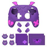 PlayVital Gothic Imp Series Silicone Cover for Nintendo Switch 2 Pro Controller, Cute Protective Skin Case for Switch 2 Pro Controller with Back Button Caps & Thumb Grip & Sticker - Purple - GTVPTP002