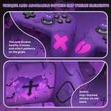 PlayVital Gothic Imp Series Silicone Cover for Nintendo Switch 2 Pro Controller, Cute Protective Skin Case for Switch 2 Pro Controller with Back Button Caps & Thumb Grip & Sticker - Purple - GTVPTP002