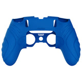 PlayVital Guardian Edition Anti-Slip Ergonomic Silicone Cover Case for ps5 Edge Controller, Soft Rubber Protector Skin for ps5 Edge Wireless Controller with Thumb Grip Caps - Blue - EHPFP008