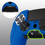 PlayVital Guardian Edition Anti-Slip Ergonomic Silicone Cover Case for ps5 Edge Controller, Soft Rubber Protector Skin for ps5 Edge Wireless Controller with Thumb Grip Caps - Blue - EHPFP008