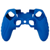 PlayVital Guardian Edition Anti-Slip Ergonomic Silicone Cover Case for ps5 Edge Controller, Soft Rubber Protector Skin for ps5 Edge Wireless Controller with Thumb Grip Caps - Blue - EHPFP008