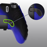 PlayVital Guardian Edition Anti-Slip Ergonomic Silicone Cover Case for ps5 Edge Controller, Soft Rubber Protector Skin for ps5 Edge Wireless Controller with Thumb Grip Caps - Blue & Black - EHPFP009