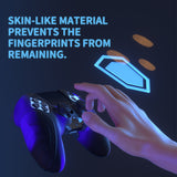 PlayVital Guardian Edition Anti-Slip Ergonomic Silicone Cover Case for ps5 Edge Controller, Soft Rubber Protector Skin for ps5 Edge Wireless Controller with Thumb Grip Caps - Blue & Black - EHPFP009