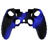 PlayVital Guardian Edition Anti-Slip Ergonomic Silicone Cover Case for ps5 Edge Controller, Soft Rubber Protector Skin for ps5 Edge Wireless Controller with Thumb Grip Caps - Blue & Black - EHPFP009