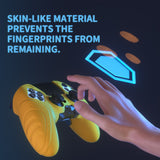 PlayVital Guardian Edition Anti-Slip Ergonomic Silicone Cover Case for ps5 Edge Controller, Soft Rubber Protector Skin for ps5 Edge Wireless Controller with Thumb Grip Caps - Caution Yellow - EHPFP012