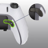 PlayVital Guardian Edition Anti-Slip Ergonomic Silicone Cover Case for ps5 Edge Controller, Soft Rubber Protector Skin for ps5 Edge Wireless Controller with Thumb Grip Caps - Clear White - EHPFP003