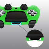 PlayVital Guardian Edition Anti-Slip Ergonomic Silicone Cover Case for ps5 Edge Controller, Soft Rubber Protector Skin for ps5 Edge Wireless Controller with Thumb Grip Caps - Green - EHPFP010