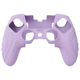 PlayVital Guardian Edition Anti-Slip Ergonomic Silicone Cover Case for ps5 Edge Controller, Soft Rubber Protector Skin for ps5 Edge Wireless Controller with Thumb Grip Caps - Mauve Purple - EHPFP005