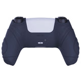 PlayVital Guardian Edition Midnight Blue Ergonomic Soft Anti-slip Controller Silicone Case Cover, Rubber Protector Skins with Black Joystick Caps for PS5 Controller - YHPF003