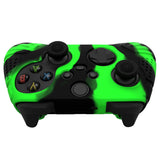 PlayVital Guardian Edition Green & Black Ergonomic Soft Anti-slip Controller Silicone Case Cover, Rubber Protector Skins with Black Joystick Caps for Xbox Series S and Xbox Series X Controller - HCX3013