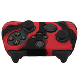 PlayVital Guardian Edition Red & Black Ergonomic Soft Anti-slip Controller Silicone Case Cover, Rubber Protector Skins with Black Joystick Caps for Xbox Series S and Xbox Series X Controller - HCX3012