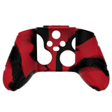 PlayVital Guardian Edition Red & Black Ergonomic Soft Anti-slip Controller Silicone Case Cover, Rubber Protector Skins with Black Joystick Caps for Xbox Series S and Xbox Series X Controller - HCX3012