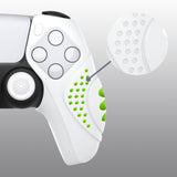 PlayVital Guardian Edition White Ergonomic Soft Controller Silicone Case Grips for PS5, Rubber Protector Skins with Thumbstick Caps for PS5 Controller – Compatible with Charging Station - YHPF027