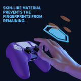 PlayVital Pure Series Ergonomic Anti-Slip Silicone Cover Skin for PS5 Controller, Soft Rubber Grip Case for PS5 Wireless Controller Fits with Charging Station with 6 Thumb Grip Caps - Purple- EKPFP006