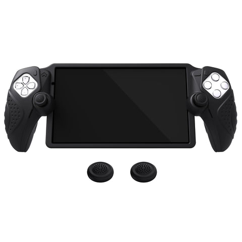 PlayVital Guardian Edition Silicone Protective Case for PS Portal Remote Player with Thumb Grips, Shockproof, Anti-Slip Grip for PS Portal Cover - Black - KNAPFP001