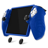 PlayVital Guardian Edition Silicone Protective Case for PS Portal Remote Player with Thumb Grips, Shockproof, Anti-Slip Grip for PS Portal Cover - Blue - KNAPFP002