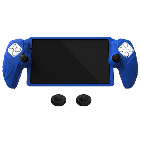 PlayVital Guardian Edition Silicone Protective Case for PS Portal Remote Player with Thumb Grips, Shockproof, Anti-Slip Grip for PS Portal Cover - Blue - KNAPFP002