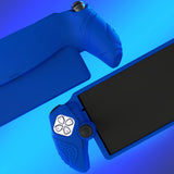 PlayVital Guardian Edition Silicone Protective Case for PS Portal Remote Player with Thumb Grips, Shockproof, Anti-Slip Grip for PS Portal Cover - Blue - KNAPFP002