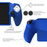PlayVital Guardian Edition Silicone Protective Case for PS Portal Remote Player with Thumb Grips, Shockproof, Anti-Slip Grip for PS Portal Cover - Blue - KNAPFP002