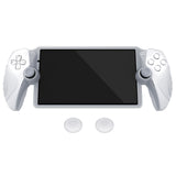 PlayVital Guardian Edition Silicone Protective Case for PS Portal Remote Player with Thumb Grips, Shockproof, Anti-Slip Grip for PS Portal Cover - Clear White - KNAPFP004