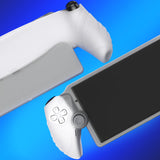 PlayVital Guardian Edition Silicone Protective Case for PS Portal Remote Player with Thumb Grips, Shockproof, Anti-Slip Grip for PS Portal Cover - Clear White - KNAPFP004