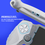PlayVital Guardian Edition Silicone Protective Case for PS Portal Remote Player with Thumb Grips, Shockproof, Anti-Slip Grip for PS Portal Cover - Clear White - KNAPFP004