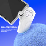 PlayVital Guardian Edition Silicone Protective Case for PS Portal Remote Player with Thumb Grips, Shockproof, Anti-Slip Grip for PS Portal Cover - Clear White - KNAPFP004