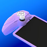 PlayVital Guardian Edition Silicone Protective Case for PS Portal Remote Player with Thumb Grips, Shockproof, Anti-Slip Grip for PS Portal Cover - Mauve Purple - KNAPFP005