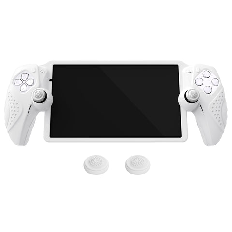 PlayVital Guardian Edition Silicone Protective Case for PS Portal Remote Player with Thumb Grips, Shockproof, Anti-Slip Grip for PS Portal Cover - White - KNAPFP003