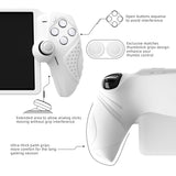 PlayVital Guardian Edition Silicone Protective Case for PS Portal Remote Player with Thumb Grips, Shockproof, Anti-Slip Grip for PS Portal Cover - White - KNAPFP003