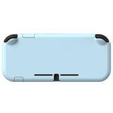 PlayVital Customized Protective Grip Case for NS Switch Lite, Heaven Blue Hard Cover Protector for NS Switch Lite - 1 x Black Border Tempered Glass Screen Protector Included - YYNLP013
