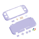 PlayVital Customized Protective Grip Case for NS Switch Lite, Light Violet Hard Cover Protector for NS Switch Lite - 1 x Black Border Tempered Glass Screen Protector Included - YYNLP012