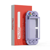 PlayVital Customized Protective Grip Case for NS Switch Lite, Light Violet Hard Cover Protector for NS Switch Lite - 1 x Black Border Tempered Glass Screen Protector Included - YYNLP012