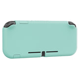 PlayVital Customized Protective Grip Case for NS Switch Lite, Misty Green Hard Cover Protector for NS Switch Lite - 1 x Black Border Tempered Glass Screen Protector Included - YYNLP011