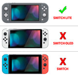 PlayVital Customized Protective Grip Case for NS Switch Lite, Misty Green Hard Cover Protector for NS Switch Lite - 1 x Black Border Tempered Glass Screen Protector Included - YYNLP011