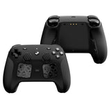 PlayVital Hexagon Diamond Texture Grip Sticker Set for Steam Controller 2, Anti-Slip PU Skin Cover Accessory Kit for Steam Controller with Touchpad Stickers and Thumb Grips - Black - SURSCM001