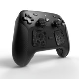 PlayVital Hexagon Diamond Texture Grip Sticker Set for Steam Controller 2, Anti-Slip PU Skin Cover Accessory Kit for Steam Controller with Touchpad Stickers and Thumb Grips - Black - SURSCM001