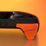PlayVital LR INCREASER Shoulder Buttons Trigger Enhancement Set for Steam Deck, Natural Grip Added Height and Width Buttons for Steam Deck LCD, L1R1L2R2 Extender for Steam Deck OLED - Orange - DJMSDJ005